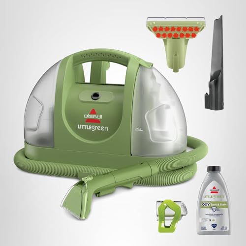 BISSELL Little Green Multi-Purpose Portable Carpet and Upholstery Cleaner – High-Power Spot & Stain Remover for Home, Car, and Auto Detailing (Model 1400B)