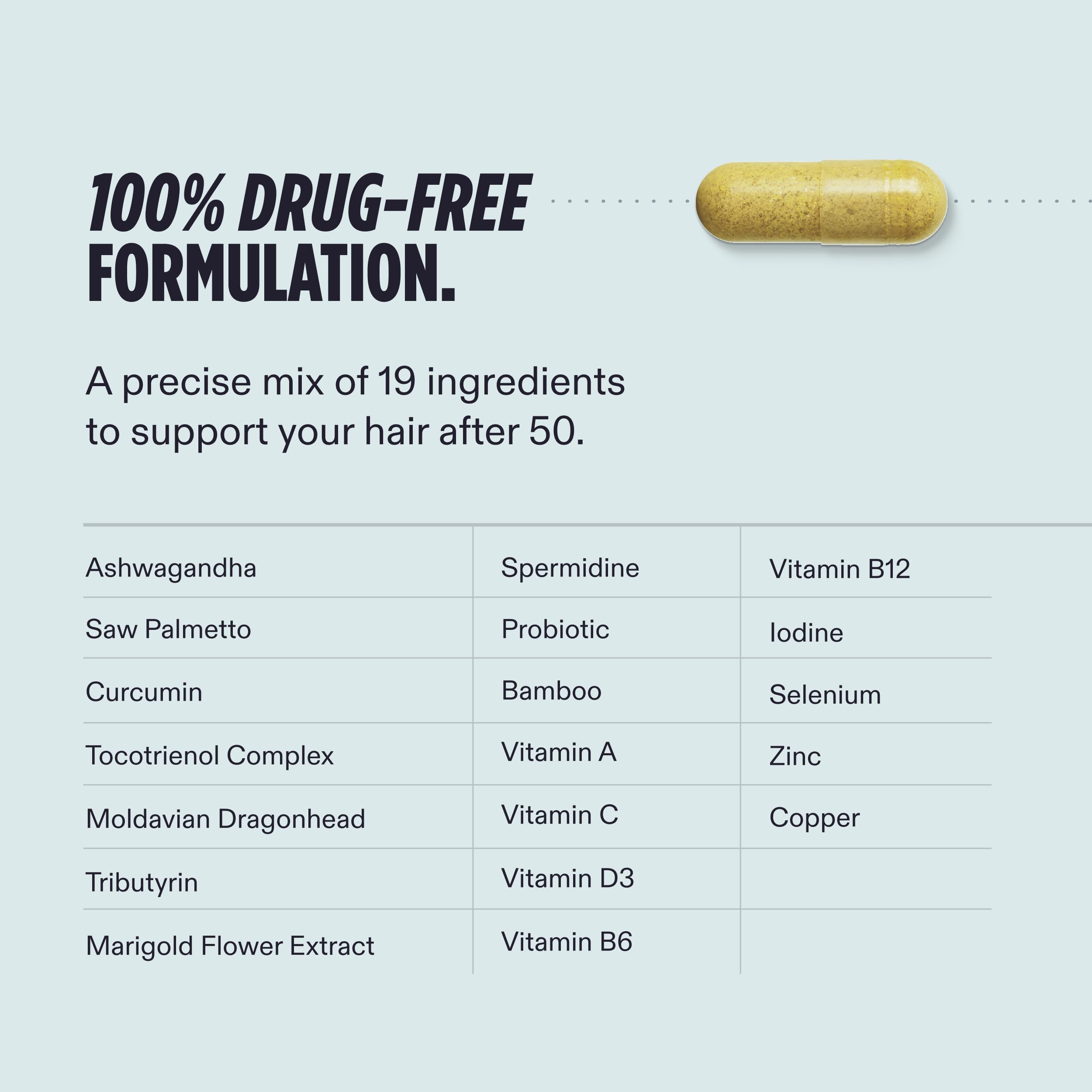 Nutrafol Men 50+ Hair Growth Supplements – Clinically Tested for Thicker Hair & Scalp Coverage.