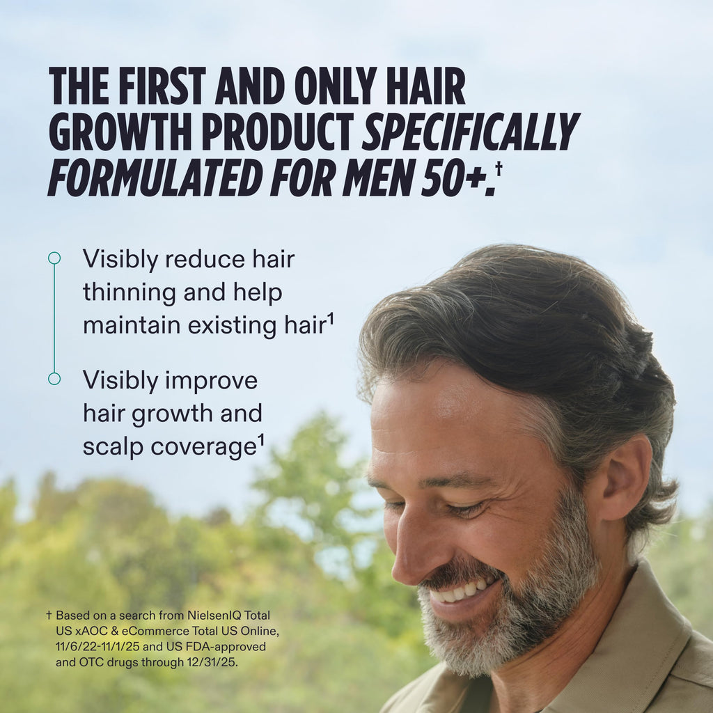 Nutrafol Men 50+ Hair Growth Supplements – Clinically Tested for Thicker Hair & Scalp Coverage.